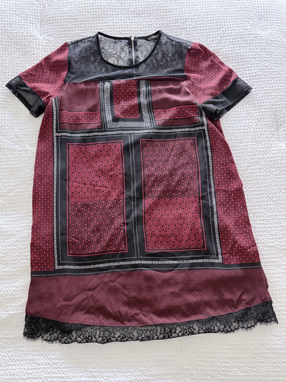 Express Printed Dress with lace